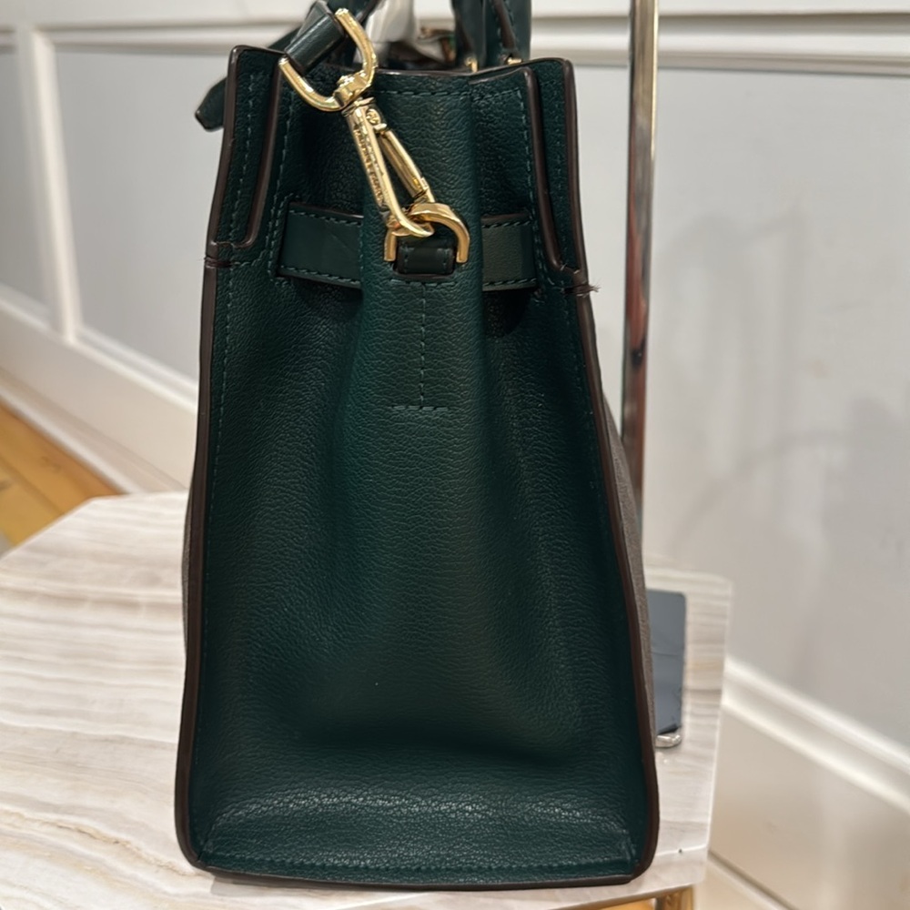 Michael Kors Bag Brown Forest Green Jet Set Signature Hamilton Tote Bag - Picture 7 of 17